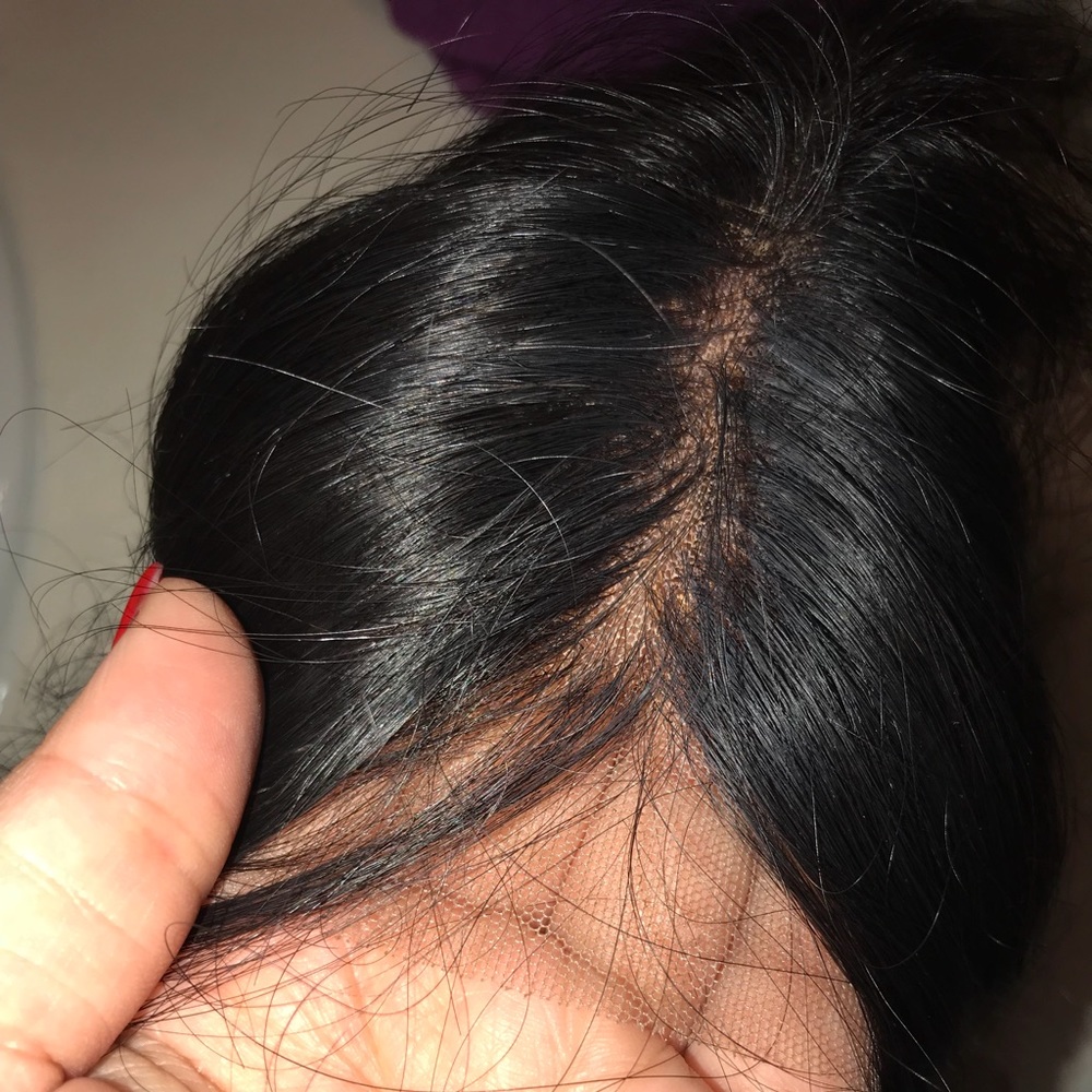 4x4 brazilian lace closure w bleached knots & lace